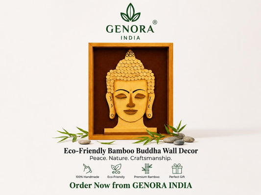 Premium Wooden Buddha Face Wall Art – Handcrafted Wooden Wall Hanging Décor for Home & Office