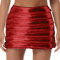 Womens Lightweight Metallic Shiny Skirts Winter Warm A-Line Mini
