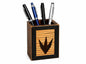 GENORA INDIA Premium Wooden Pen Stand – Handmade Desk Organizer & Tabletop Stationery Holder
