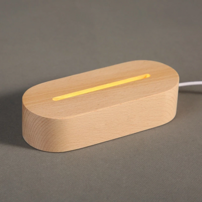 Wood Table Lamp Night Light with Message Board Girl Bedroom Decor